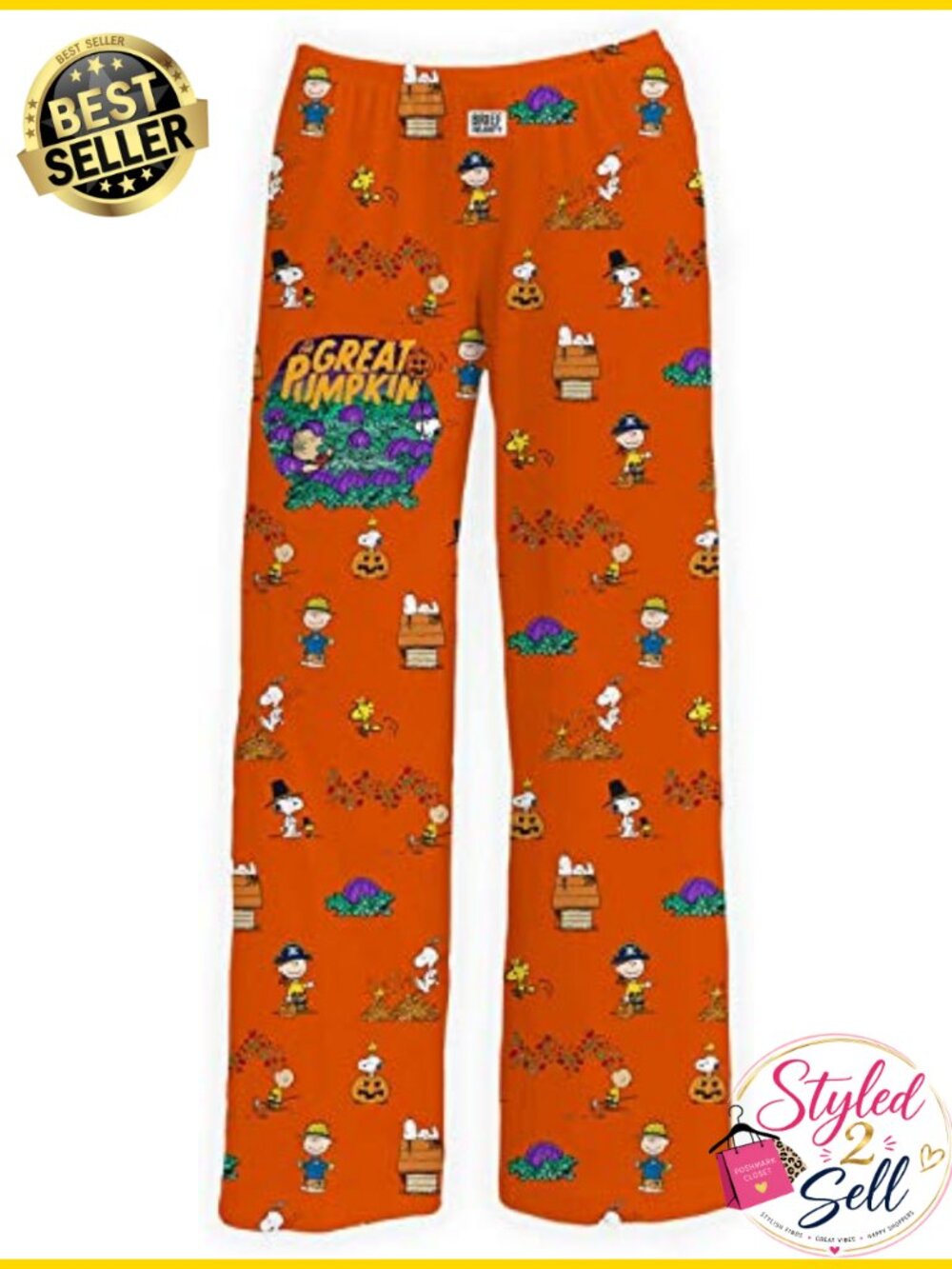 Snoopy Lounge Pajama Pants Loose Fit Soft Knit Sleep Bottoms